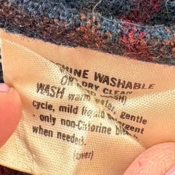 Pendleton VINTAGE 1970s Mens Plaid Wool Flannel Shirt Size M Long Made in USA - Picture 9 of 11